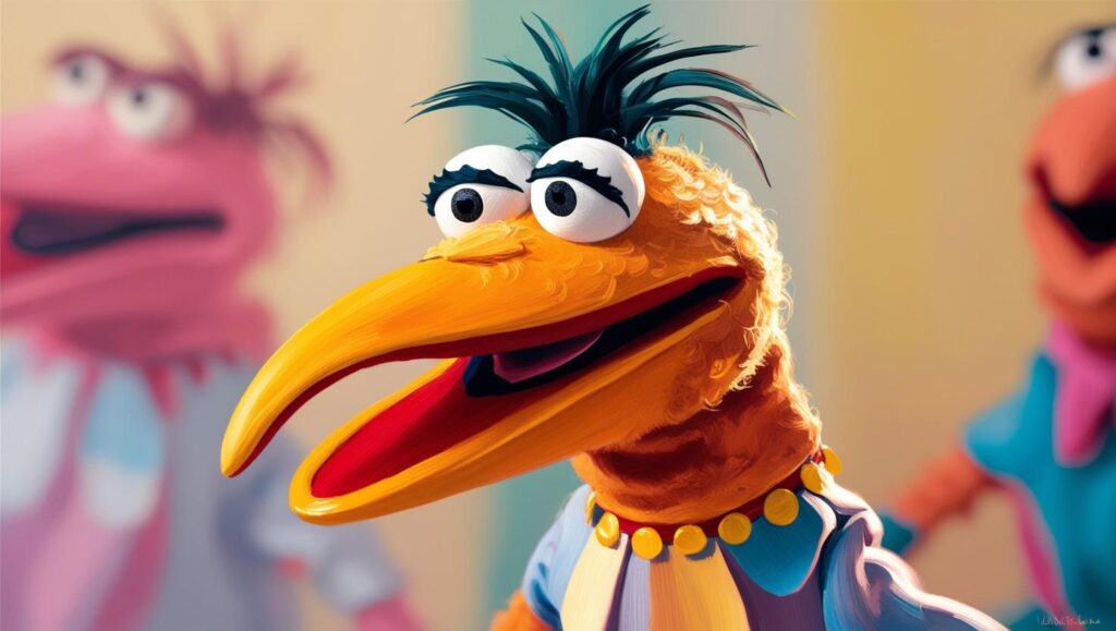 Muppet with Long Hooked Beak